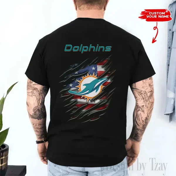 Miami Dolphins Men's 2D Printed T-shirt Fashion O-neck 2025 AZTS1459 - Image 2