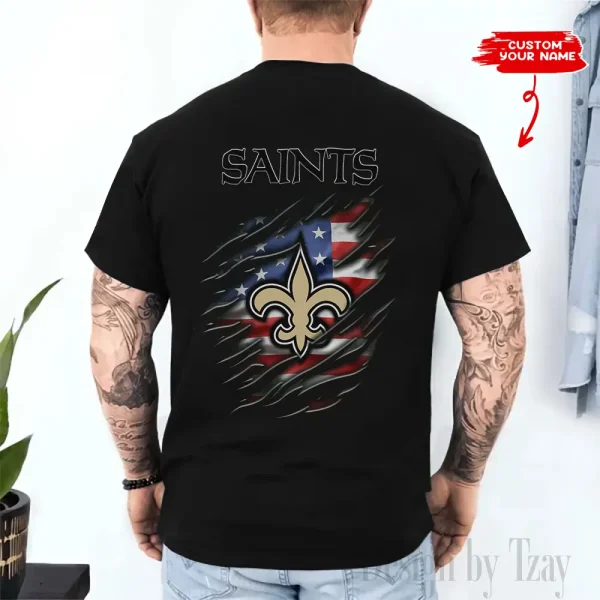 New Orleans Saints Men's 2D Printed T-shirt Fashion O-neck 2025 AZTS1462 - Image 2