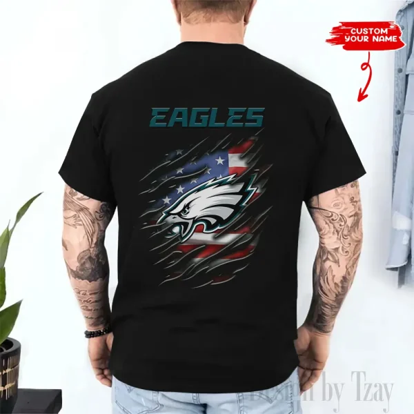 Philadelphia Eagles Men's 2D Printed T-shirt Fashion O-neck 2025 AZTS1465 - Image 2