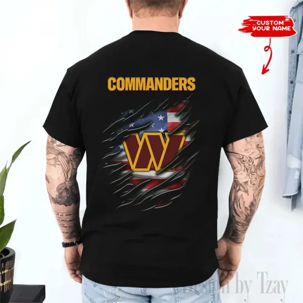 Washington Commanders Men's 2D Printed T-shirt Fashion O-neck 2025 AZTS1471 - Image 2