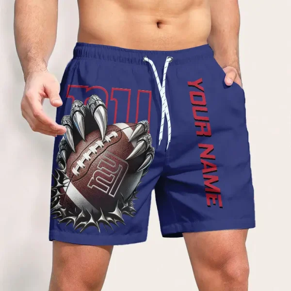 New York Giants Casual Men's Drawstring Shorts Trending 2025 BGSHORT365 - Image 3