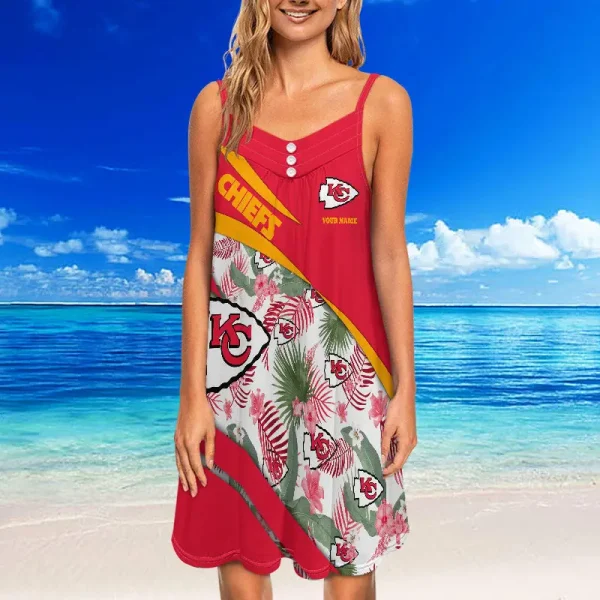Kansas City Chiefs Summer Sleeveless Cami Dress Trending 2025 SPTSSCDT077 - Image 3