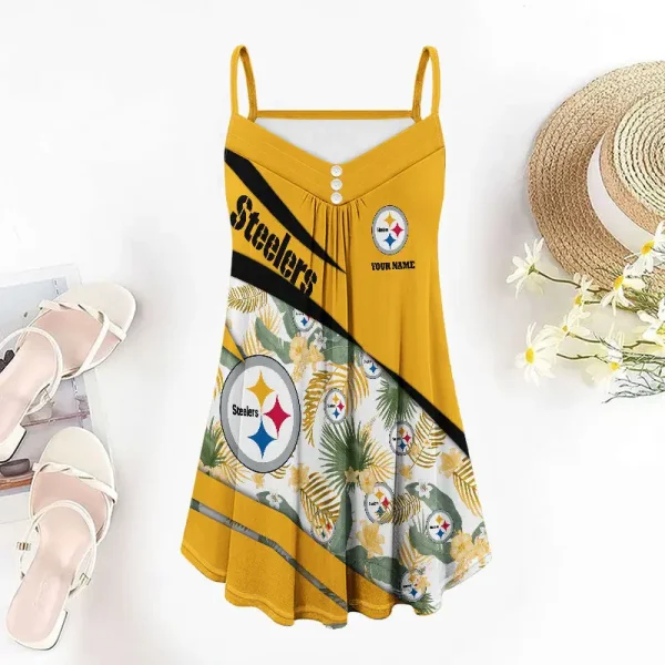 Pittsburgh Steelers Summer Sleeveless Cami Dress Trending 2025 SPTSSCDT078 - Image 3