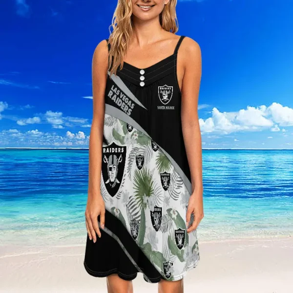 Las Vegas Raiders Summer Sleeveless Cami Dress Trending 2025 SPTSSCDT081 - Image 3