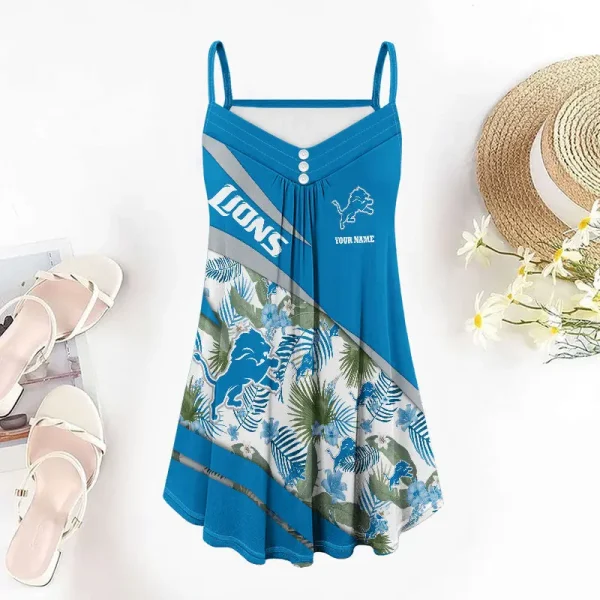 Detroit Lions Summer Sleeveless Cami Dress Trending 2025 SPTSSCDT083 - Image 3