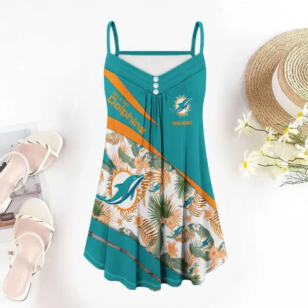 Miami Dolphins Summer Sleeveless Cami Dress Trending 2025 SPTSSCDT095 - Image 3