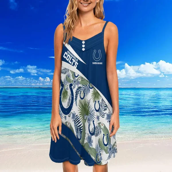 Indianapolis Colts Summer Sleeveless Cami Dress Trending 2025 SPTSSCDT097 - Image 3