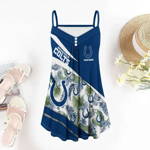 Indianapolis Colts Summer Sleeveless Cami Dress Trending 2025 SPTSSCDT097 - Image 4