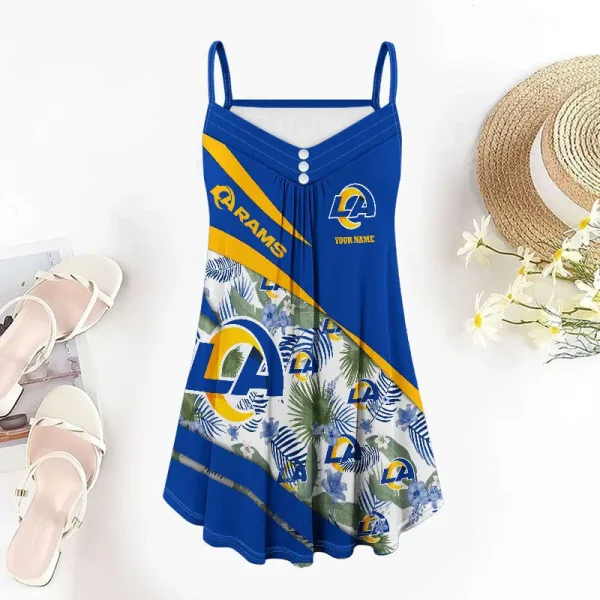 Los Angeles Rams Summer Sleeveless Cami Dress Trending 2025 SPTSSCDT103 - Image 3