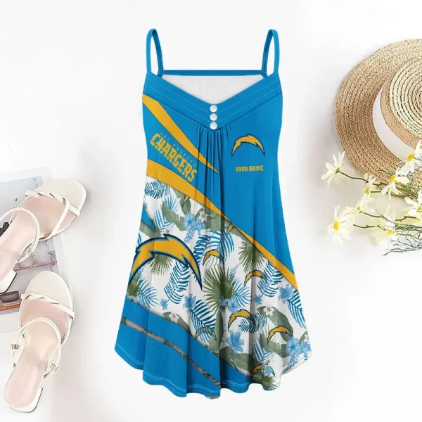 Los Angeles Chargers Summer Sleeveless Cami Dress Trending 2025 SPTSSCDT108 - Image 3