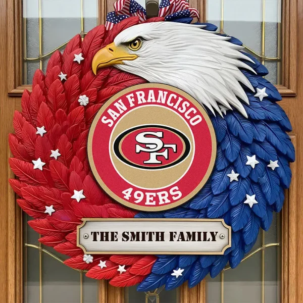 San Francisco 49ers Wood Sign For Home Custom Name Gift For Fan SPTWOODSIGN002
