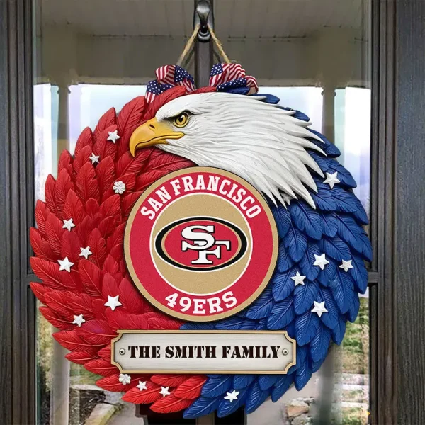 San Francisco 49ers Wood Sign For Home Custom Name Gift For Fan SPTWOODSIGN002 - Image 4