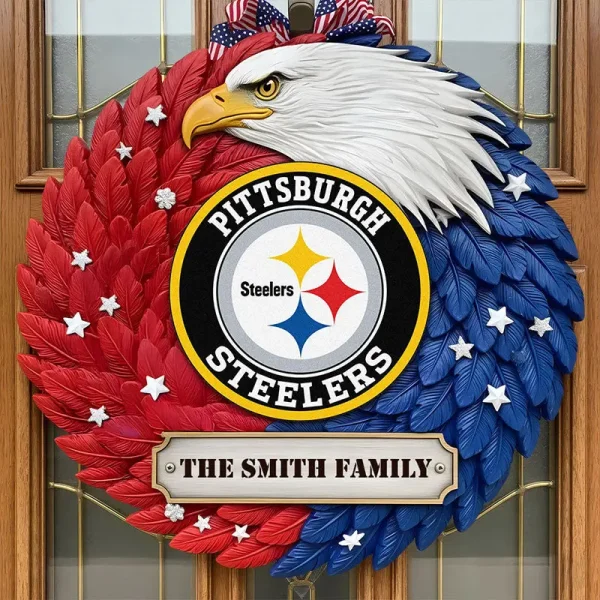 Pittsburgh Steelers Wood Sign For Home Custom Name Gift For Fan SPTWOODSIGN003