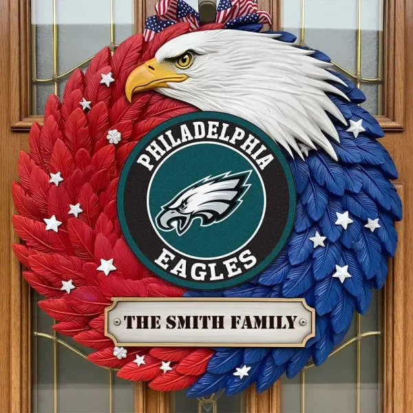 Philadelphia Eagles Wood Sign For Home Custom Name Gift For Fan SPTWOODSIGN005