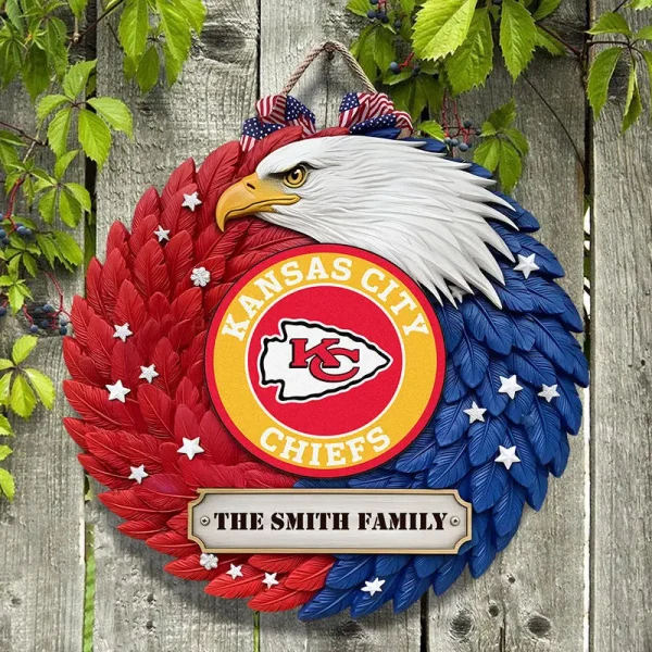 Kansas City Chiefs Wood Sign For Home Custom Name Gift For Fan SPTWOODSIGN006 - Image 3
