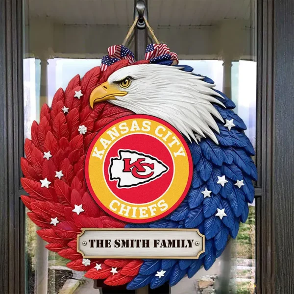Kansas City Chiefs Wood Sign For Home Custom Name Gift For Fan SPTWOODSIGN006 - Image 4
