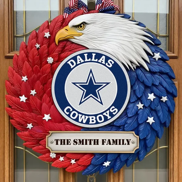 Dallas Cowboys Wood Sign For Home Custom Name Gift For Fan SPTWOODSIGN007