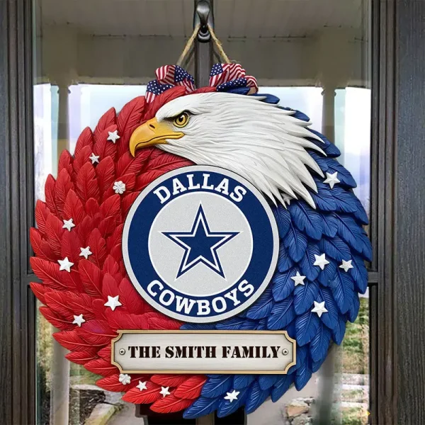 Dallas Cowboys Wood Sign For Home Custom Name Gift For Fan SPTWOODSIGN007 - Image 4