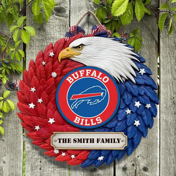 Buffalo Bills Wood Sign For Home Custom Name Gift For Fan SPTWOODSIGN008 - Image 3