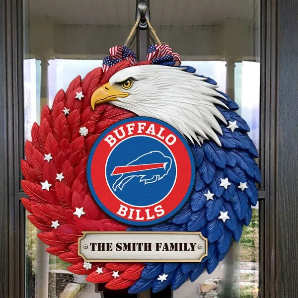 Buffalo Bills Wood Sign For Home Custom Name Gift For Fan SPTWOODSIGN008 - Image 4