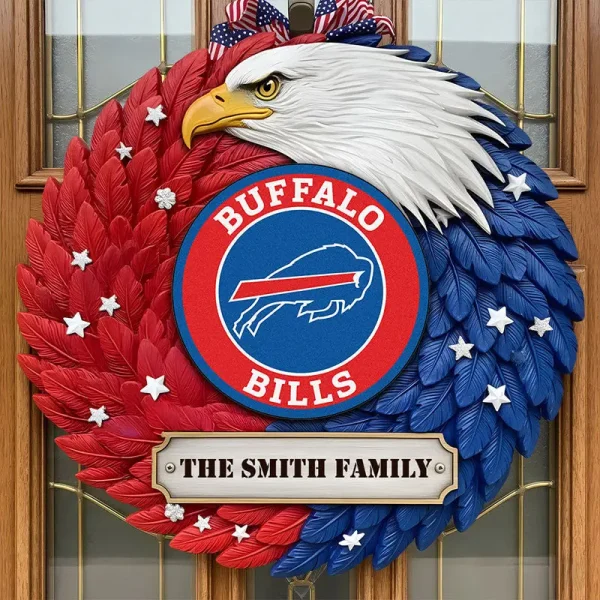 Buffalo Bills Wood Sign For Home Custom Name Gift For Fan SPTWOODSIGN008