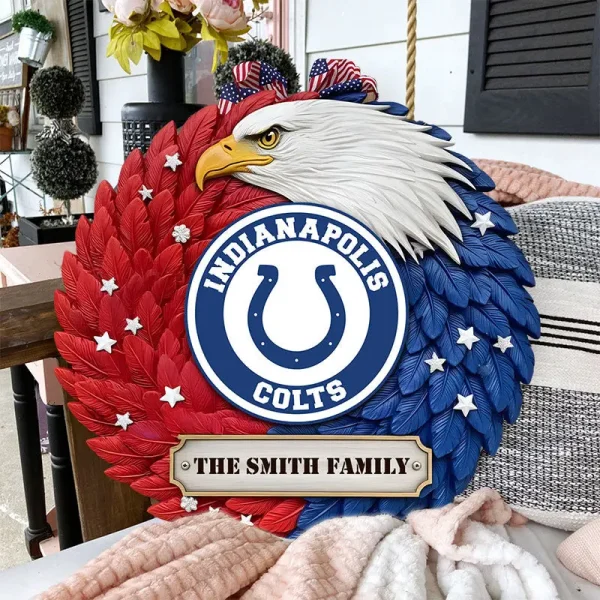 Indianapolis Colts Wood Sign For Home Custom Name Gift For Fan SPTWOODSIGN009 - Image 2