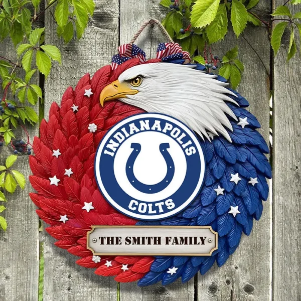 Indianapolis Colts Wood Sign For Home Custom Name Gift For Fan SPTWOODSIGN009 - Image 3