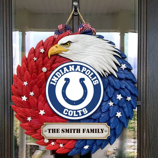 Indianapolis Colts Wood Sign For Home Custom Name Gift For Fan SPTWOODSIGN009 - Image 4