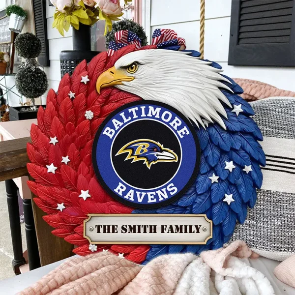 Baltimore Ravens Wood Sign For Home Custom Name Gift For Fan SPTWOODSIGN011 - Image 3