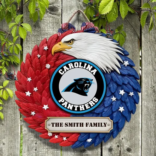 Carolina Panthers Wood Sign For Home Custom Name Gift For Fan SPTWOODSIGN013 - Image 3