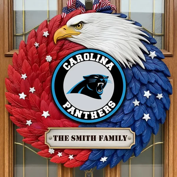 Carolina Panthers Wood Sign For Home Custom Name Gift For Fan SPTWOODSIGN013