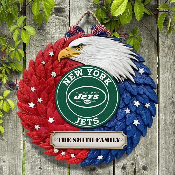 New York Jets Wood Sign For Home Custom Name Gift For Fan SPTWOODSIGN014 - Image 2