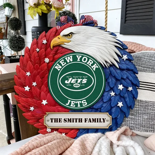 New York Jets Wood Sign For Home Custom Name Gift For Fan SPTWOODSIGN014 - Image 3