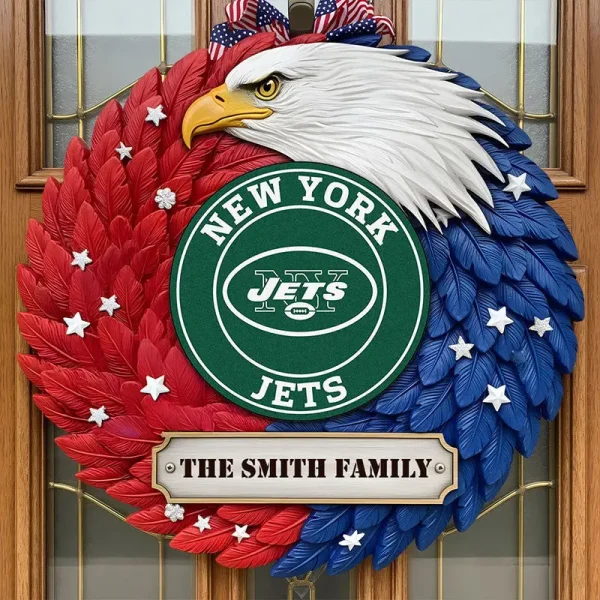 New York Jets Wood Sign For Home Custom Name Gift For Fan SPTWOODSIGN014