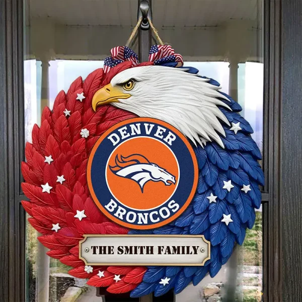 Denver Broncos Wood Sign For Home Custom Name Gift For Fan SPTWOODSIGN015 - Image 4