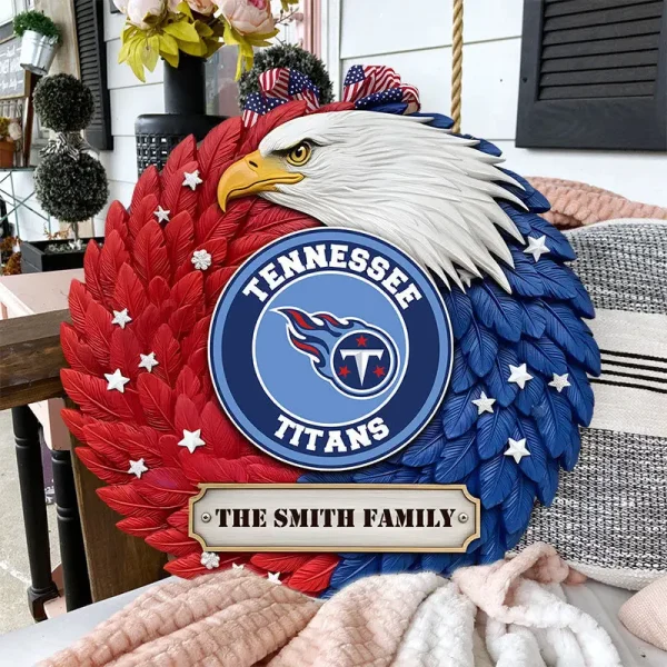 Tennessee Titans Wood Sign For Home Custom Name Gift For Fan SPTWOODSIGN017 - Image 2