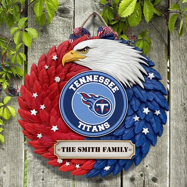 Tennessee Titans Wood Sign For Home Custom Name Gift For Fan SPTWOODSIGN017 - Image 3