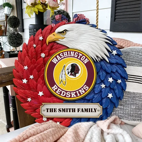 Washington Redskins Wood Sign For Home Custom Name Gift For Fan SPTWOODSIGN018 - Image 2