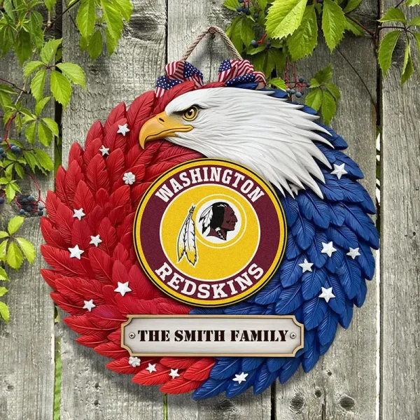 Washington Redskins Wood Sign For Home Custom Name Gift For Fan SPTWOODSIGN018 - Image 3