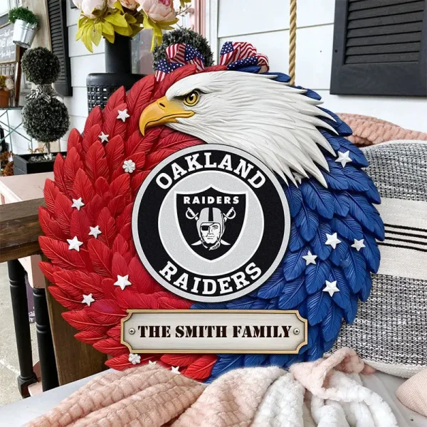 Las Vegas Raiders Wood Sign For Home Custom Name Gift For Fan SPTWOODSIGN020 - Image 3