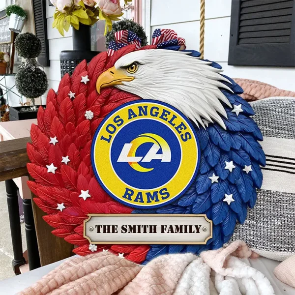 Los Angeles Rams Wood Sign For Home Custom Name Gift For Fan SPTWOODSIGN023 - Image 2