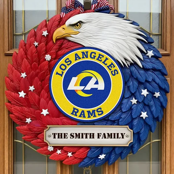 Los Angeles Rams Wood Sign For Home Custom Name Gift For Fan SPTWOODSIGN023