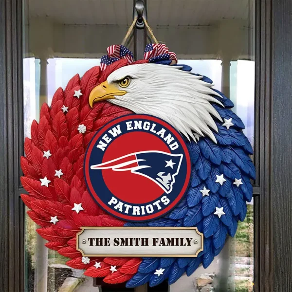 New England Patriots Wood Sign For Home Custom Name Gift For Fan SPTWOODSIGN024 - Image 3