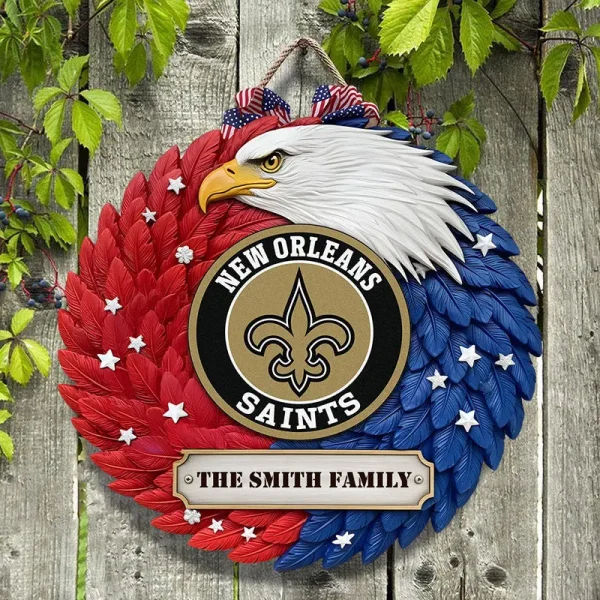 New Orleans Saints Wood Sign For Home Custom Name Gift For Fan SPTWOODSIGN026 - Image 4