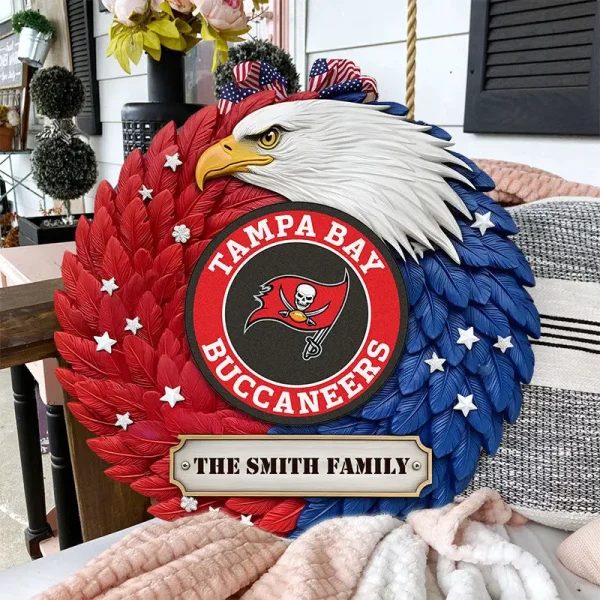 Tampa Bay Buccaneers Wood Sign For Home Custom Name Gift For Fan SPTWOODSIGN027 - Image 2