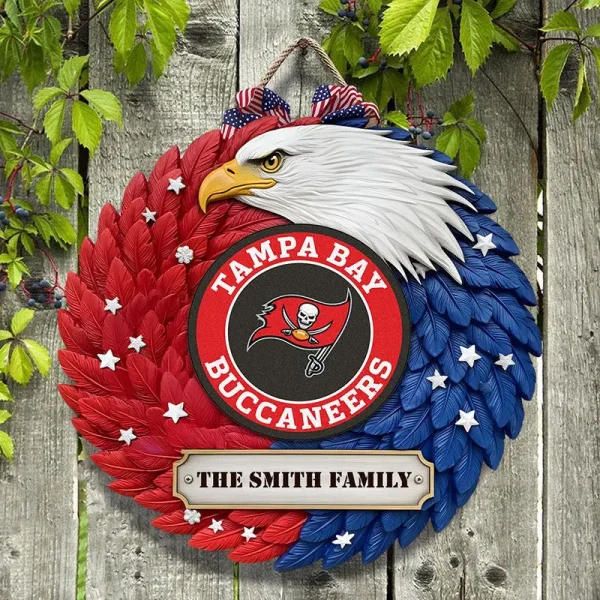 Tampa Bay Buccaneers Wood Sign For Home Custom Name Gift For Fan SPTWOODSIGN027 - Image 3