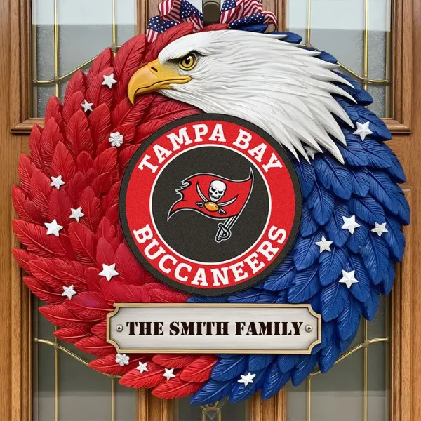Tampa Bay Buccaneers Wood Sign For Home Custom Name Gift For Fan SPTWOODSIGN027
