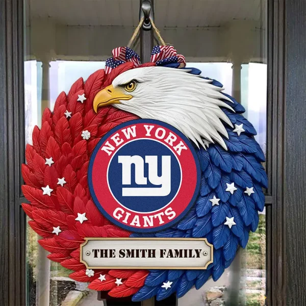 New York Giants Wood Sign For Home Custom Name Gift For Fan SPTWOODSIGN028 - Image 4