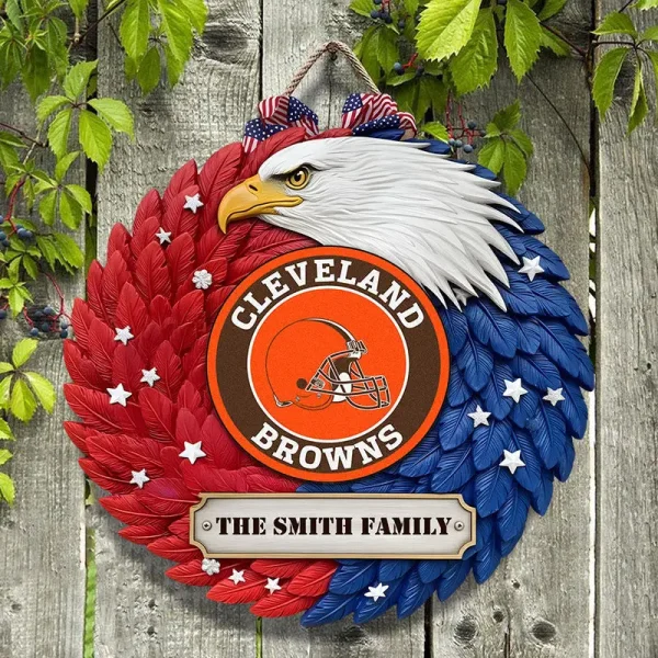 Cleveland Browns Wood Sign For Home Custom Name Gift For Fan SPTWOODSIGN029 - Image 3