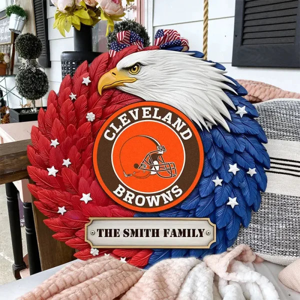 Cleveland Browns Wood Sign For Home Custom Name Gift For Fan SPTWOODSIGN029 - Image 4